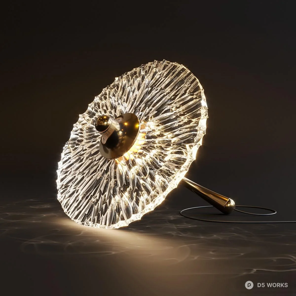 Minimalist Wireframe Table Lamp 3d model - Image 1