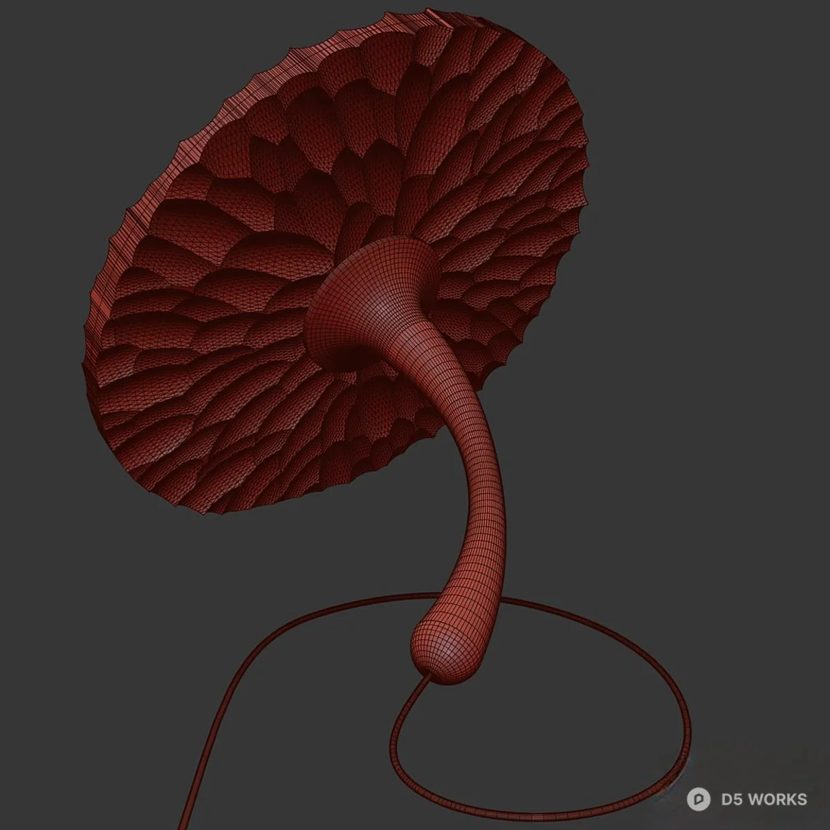 Minimalist Wireframe Table Lamp 3d model thumbnail 4