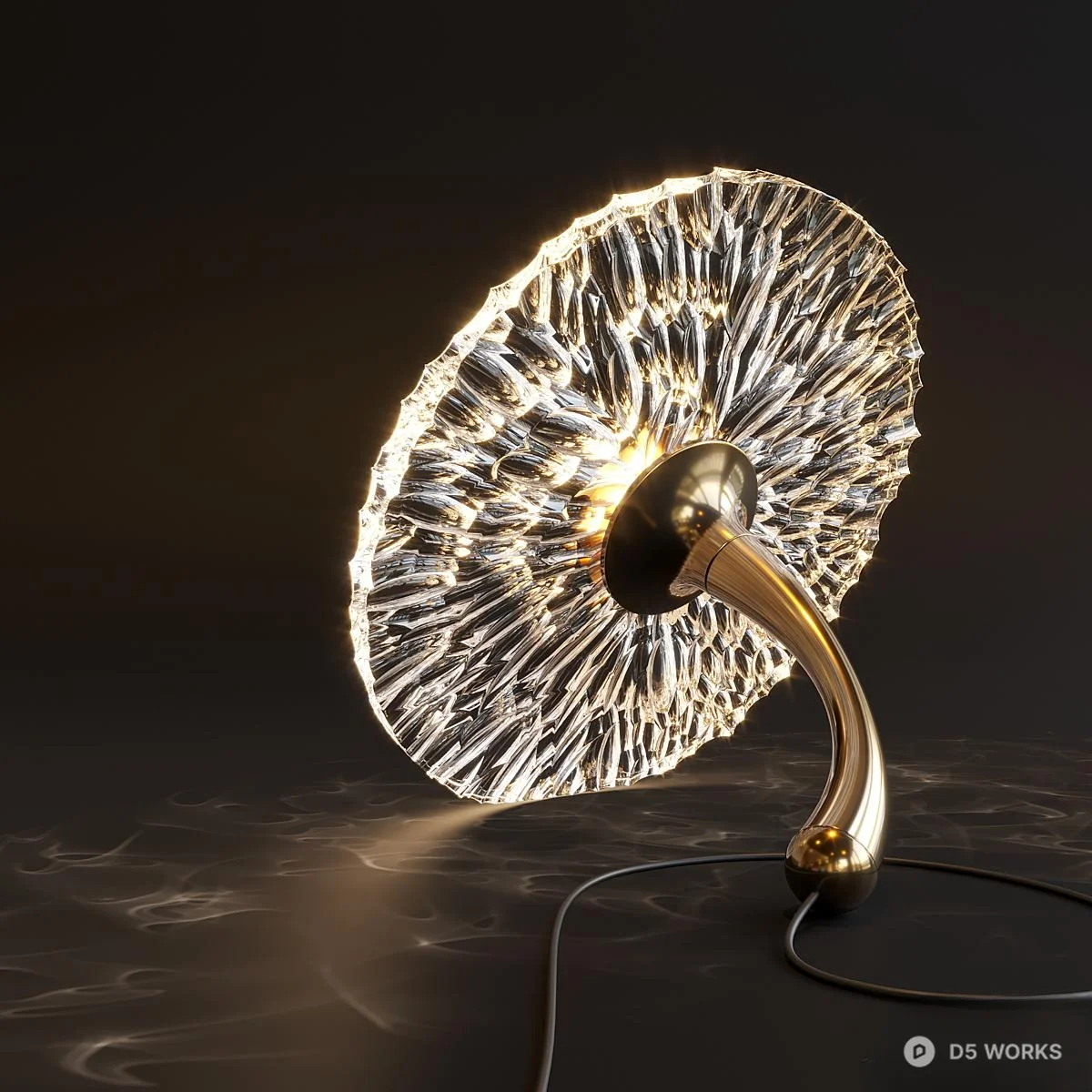 Minimalist Wireframe Table Lamp 3d model thumbnail 2