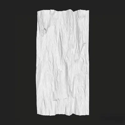 Textured White Wall Panel 3d model
