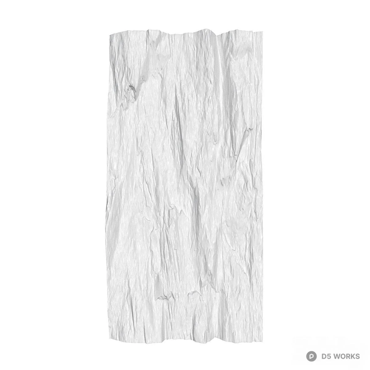 Textured White Wall Panel 3d model thumbnail 2