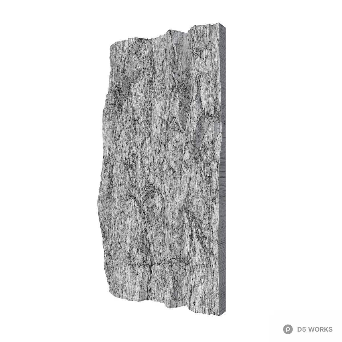 Textured White Wall Panel 3d model thumbnail 4