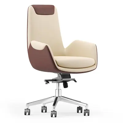 Two-Tone Leather Office Chair 3d model