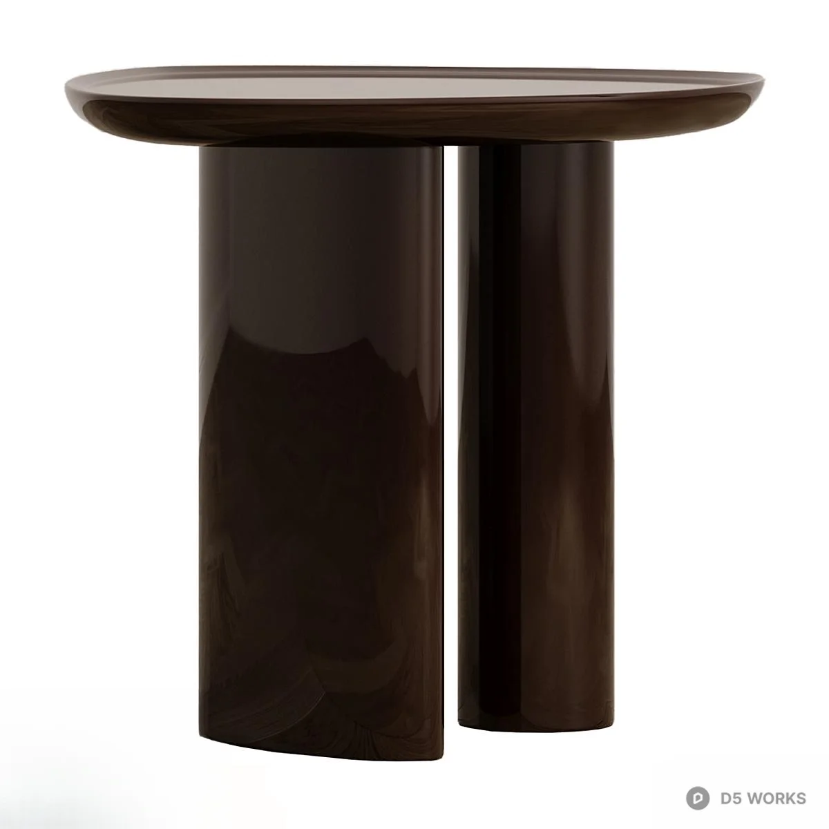 Minimalist Wood Grain Side Table 3d model thumbnail 3