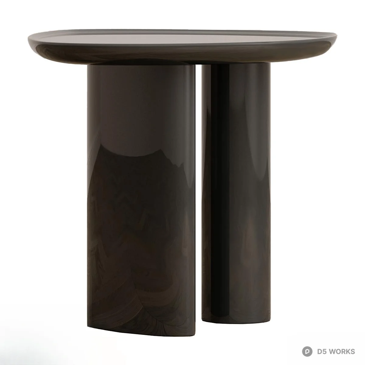 Minimalist Wood Grain Side Table 3d model thumbnail 4