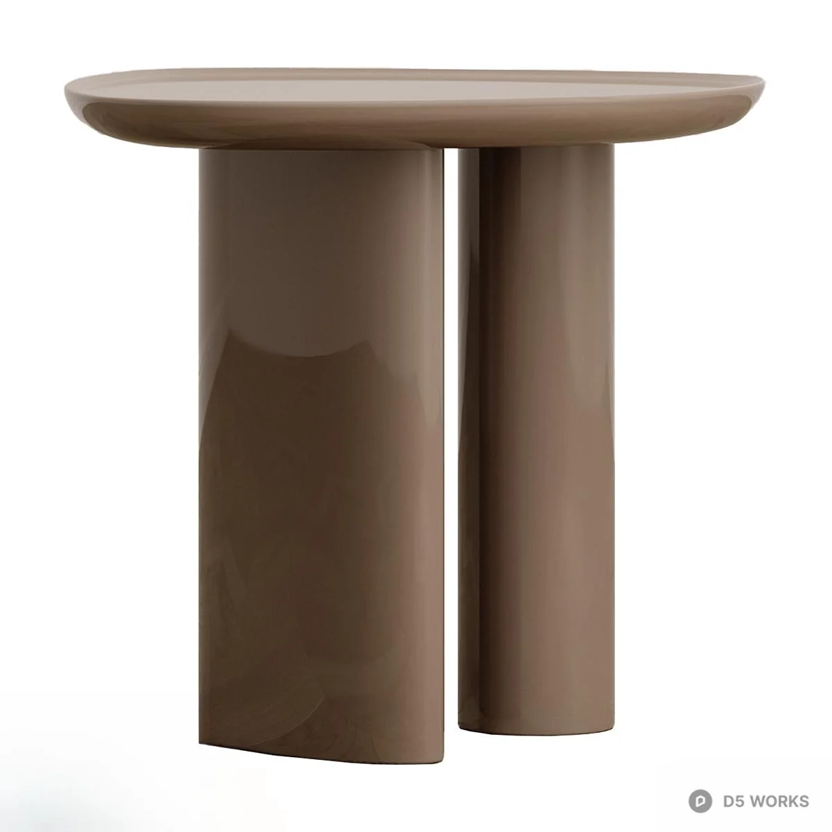 Minimalist Wood Grain Side Table 3d model thumbnail 2