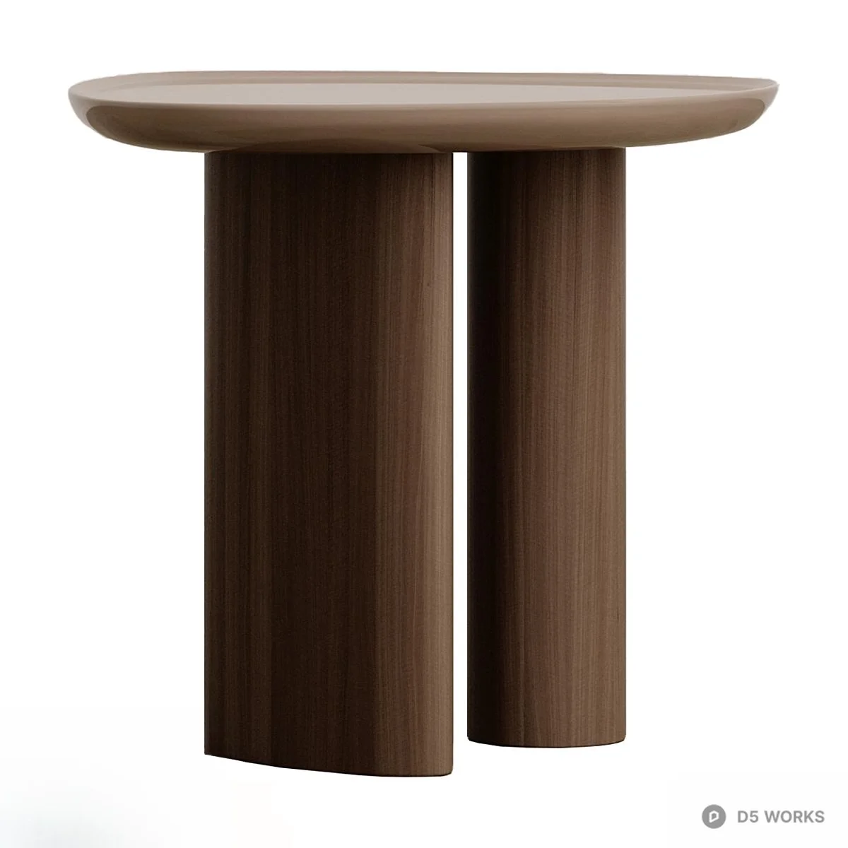 Minimalist Wood Grain Side Table 3d model - Image 1