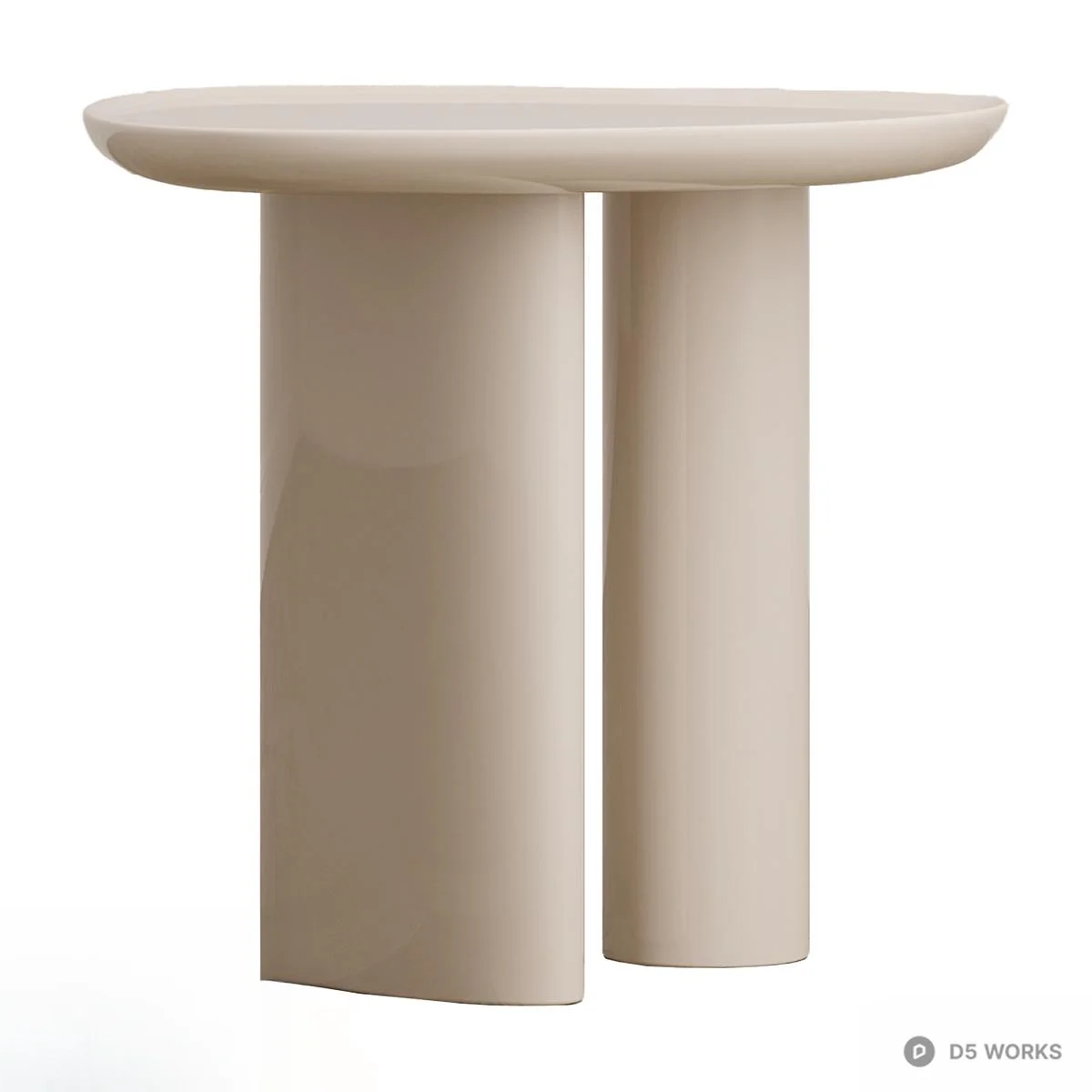 Minimalist Wood Grain Side Table 3d model thumbnail 5