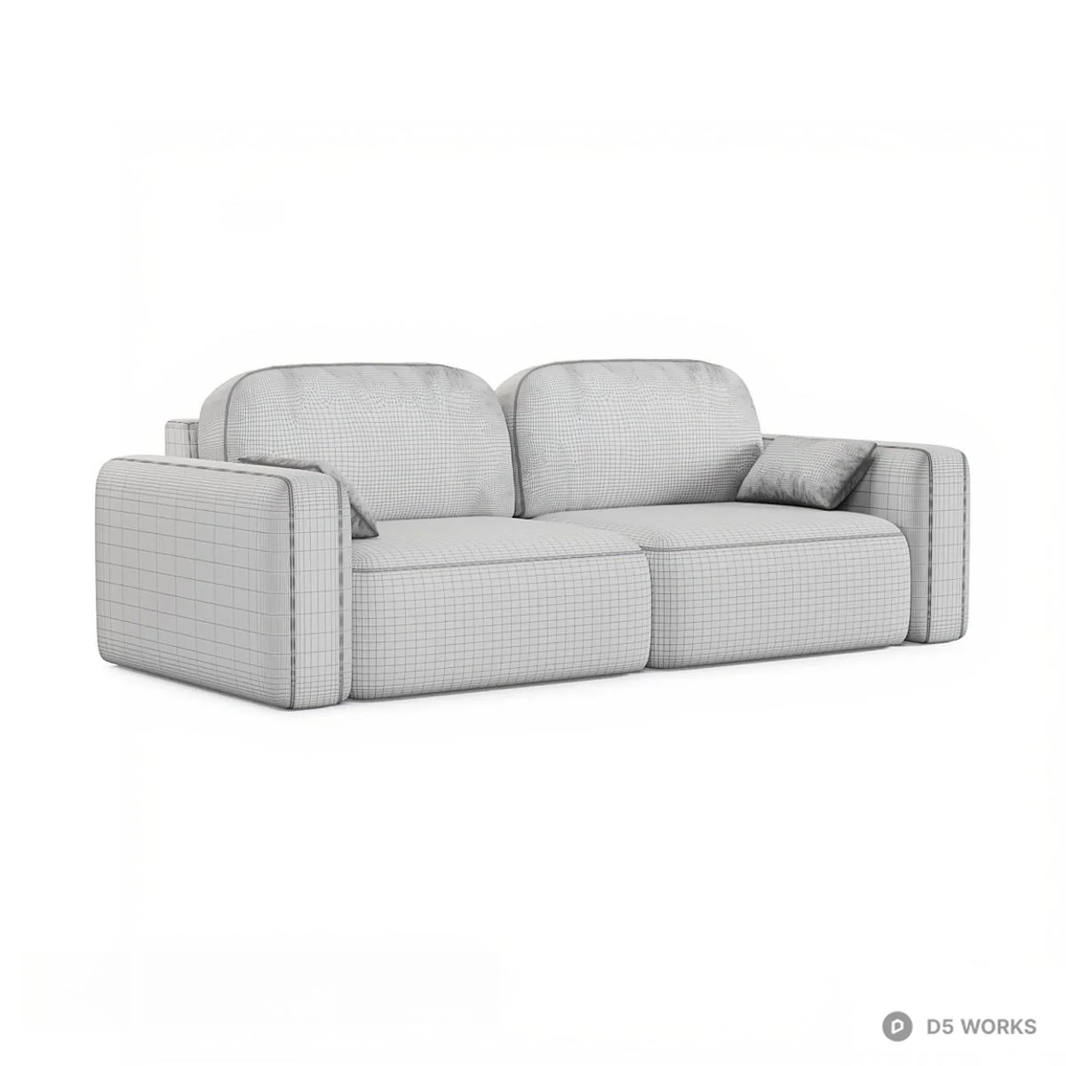 Terracotta Velvet Three Seater Sofa 3d model thumbnail 3