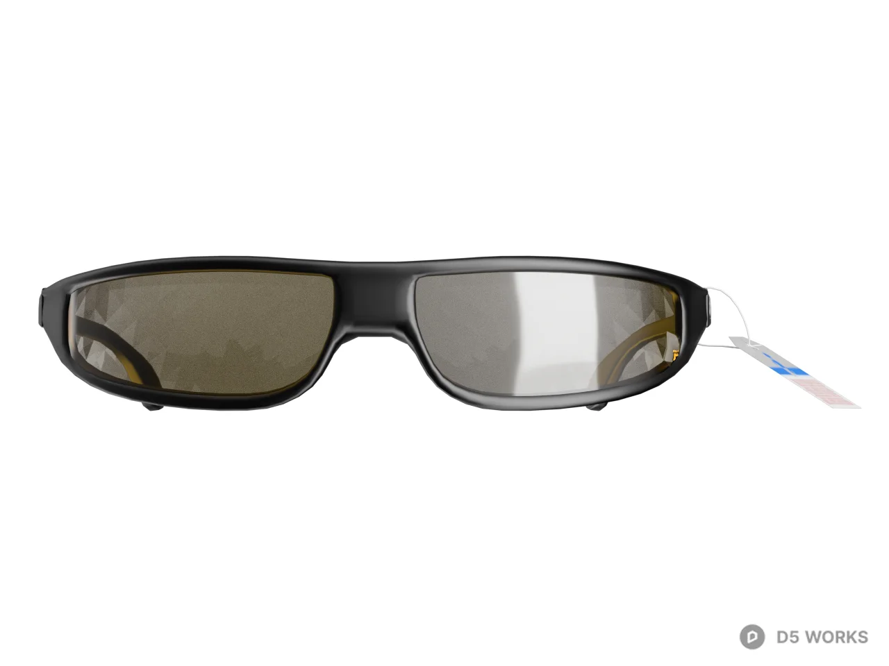 Sleek Black Sunglasses 3d model thumbnail 2