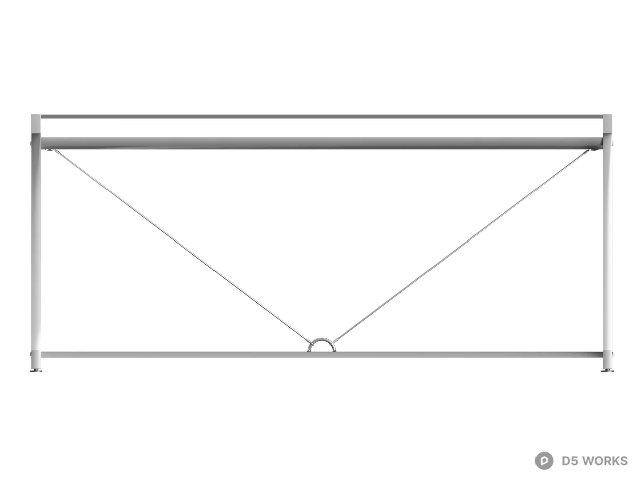 Minimalist Metal Frame Desk 3d model thumbnail 2