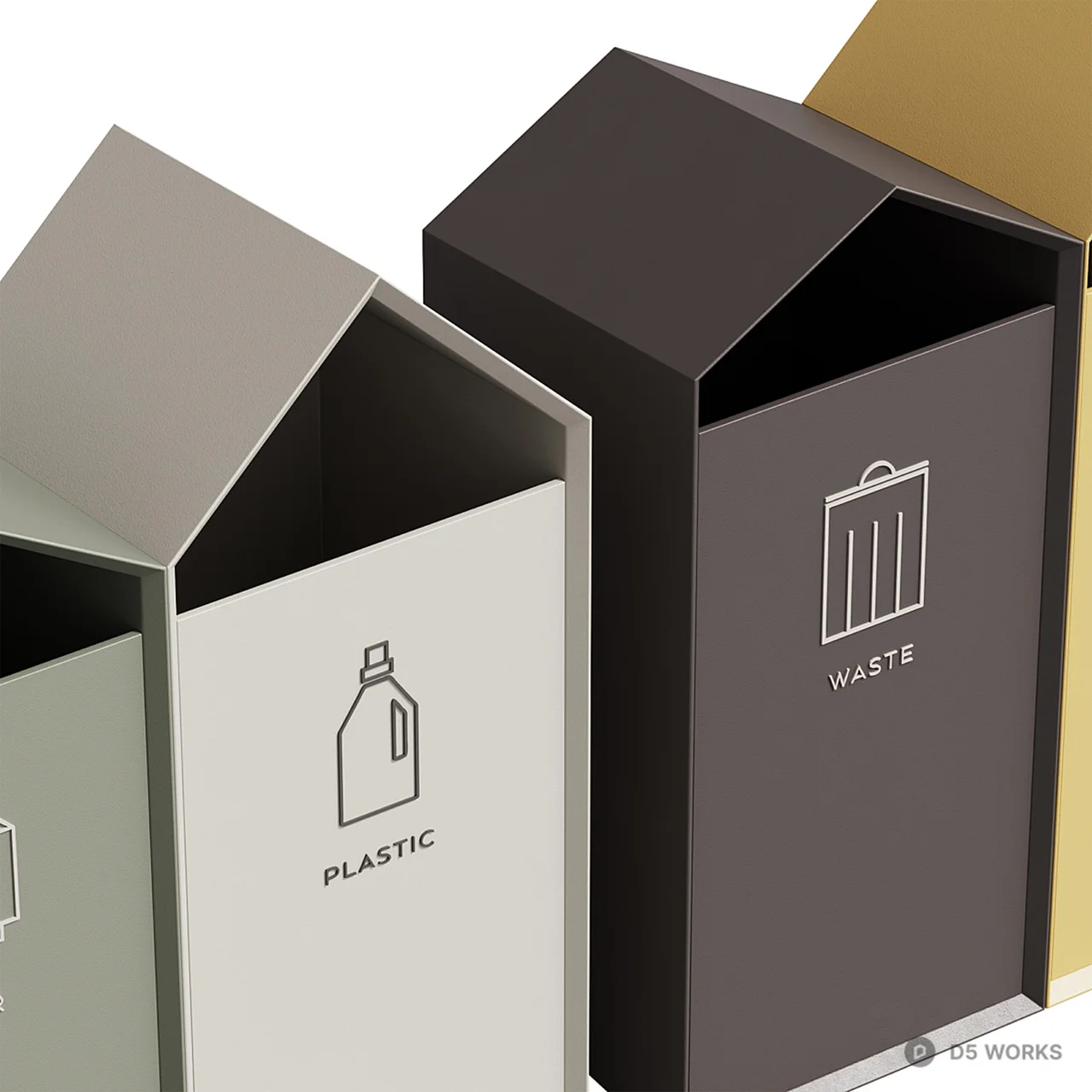 Modern Housekeeping Bin Set 3d model - Image 1
