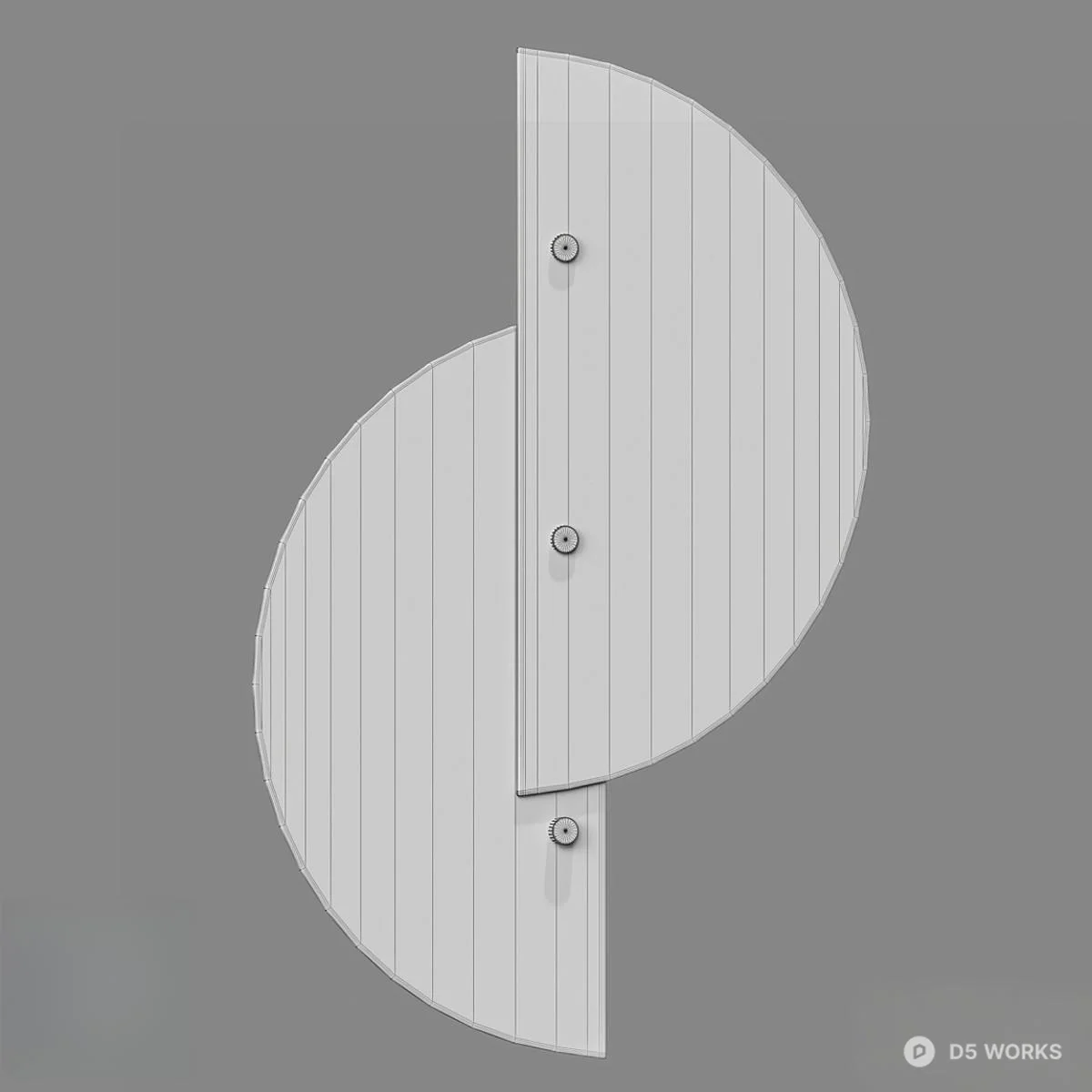 Modern Geometric Wall Lamp 3d model thumbnail 2
