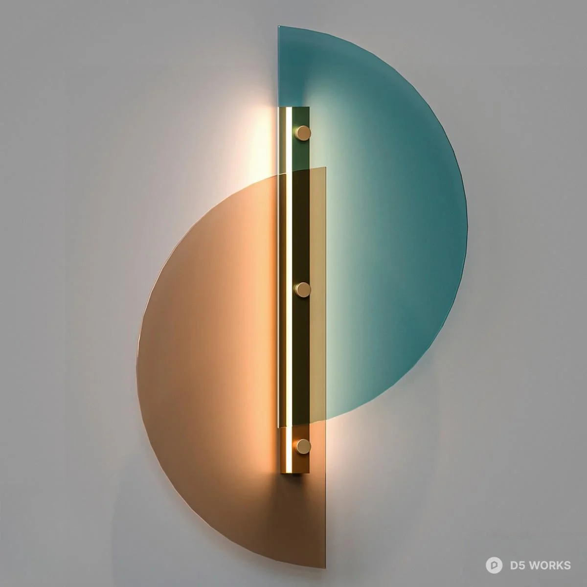 Modern Geometric Wall Lamp 3d model - Image 1
