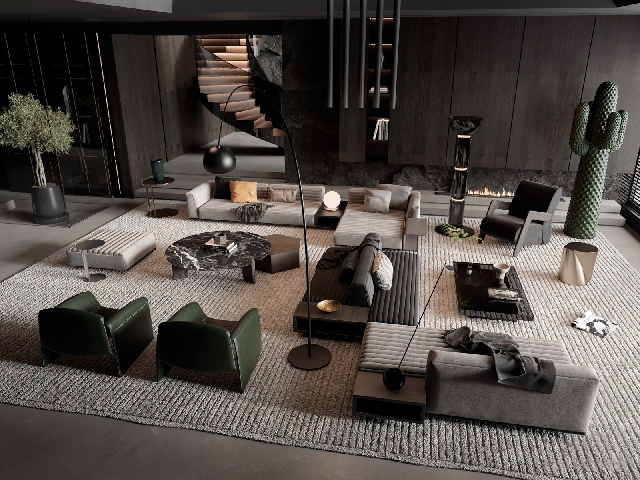 Modern Villa Living Room