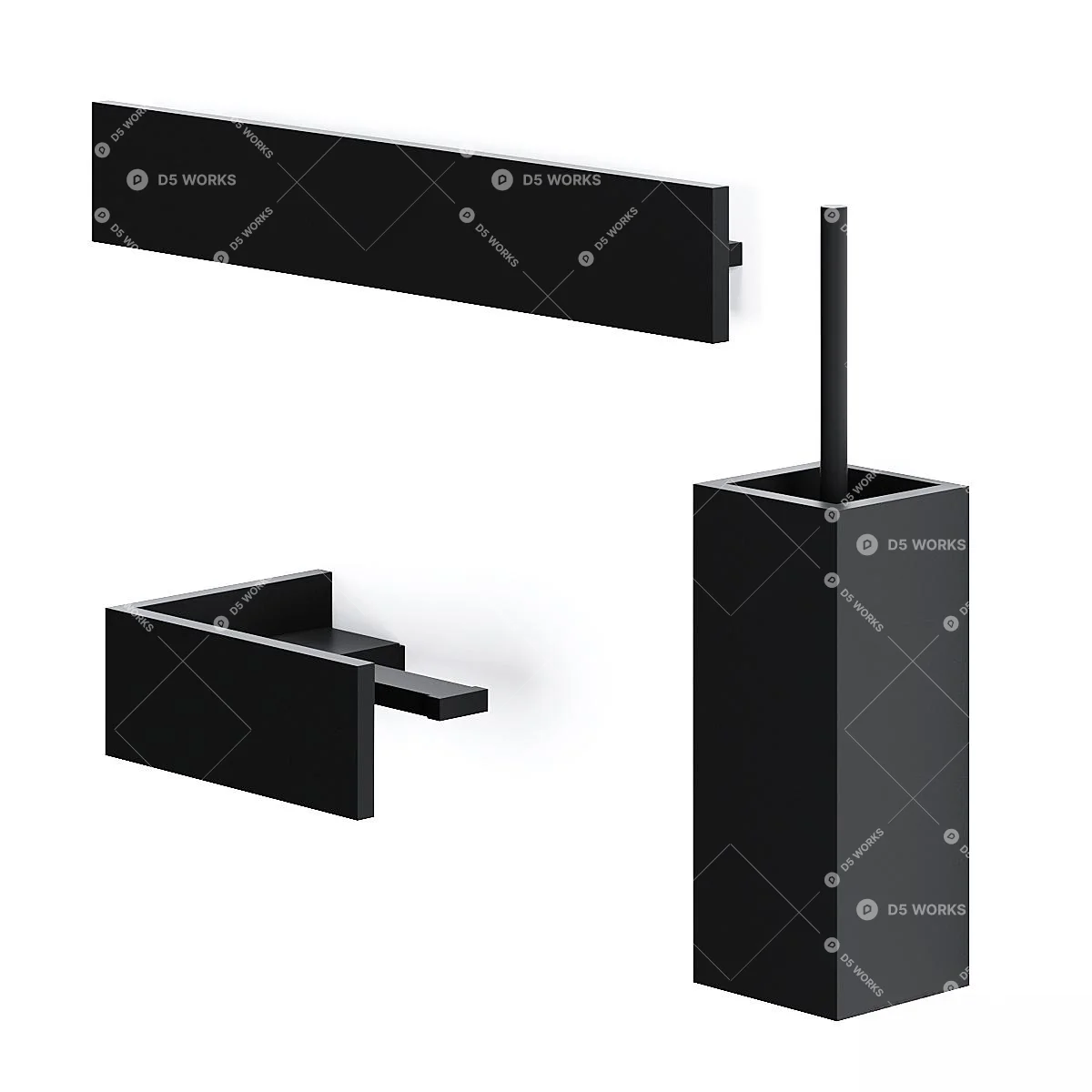 Toilet Brush 3d model thumbnail 2