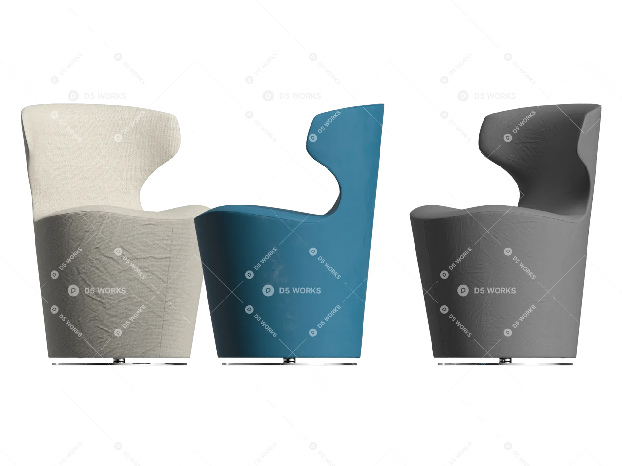 Modern Lounge Chair 3d model thumbnail 2