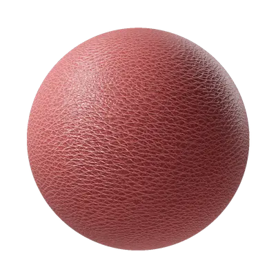 Red Large Grain Leather