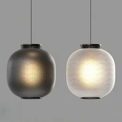 Textured Glass Pendant Lamp 3d model