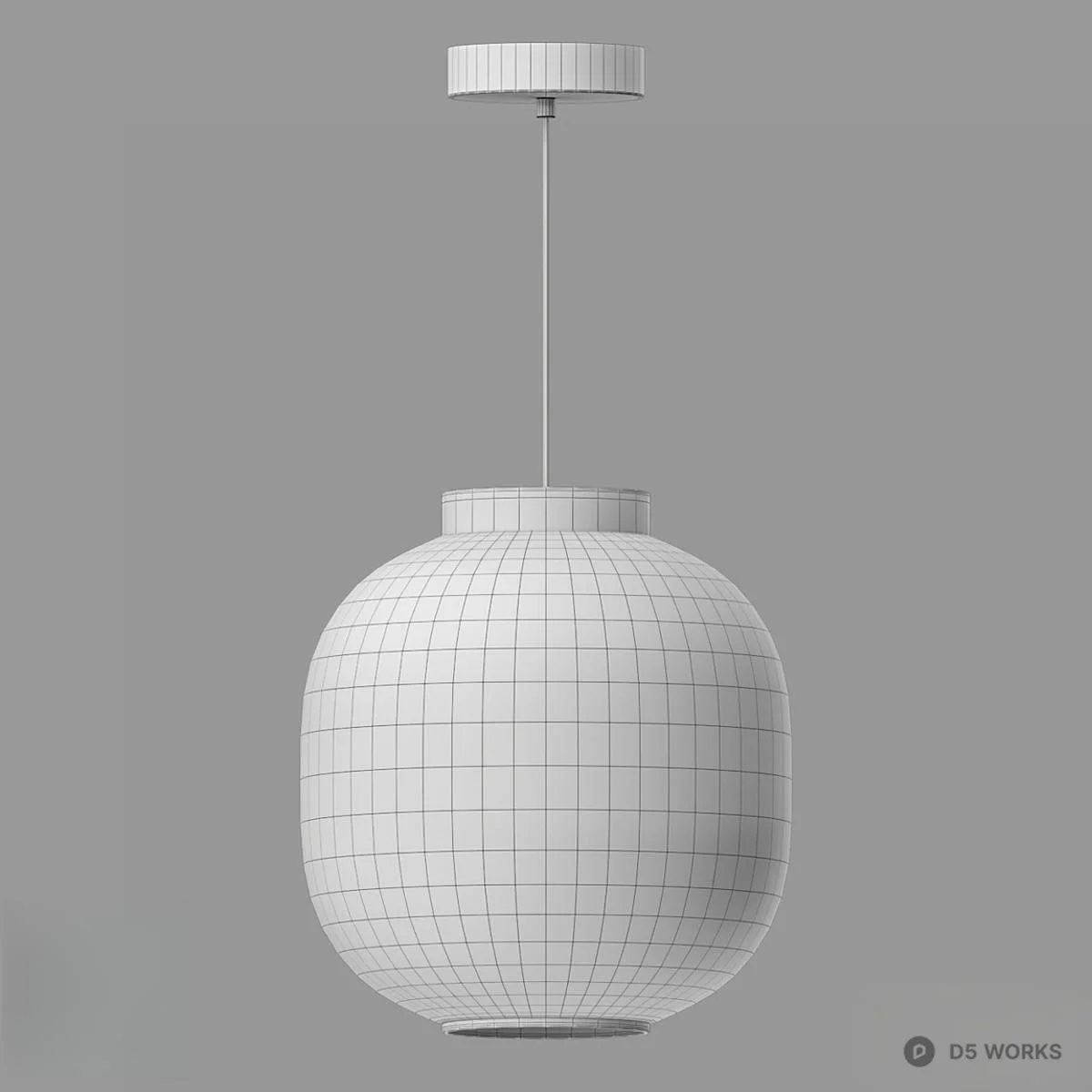 Textured Glass Pendant Lamp 3d model thumbnail 2