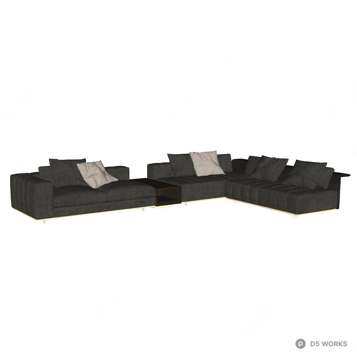 Modern Modular Sectional Sofa 3d model thumbnail 2