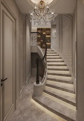 Modern Quiet Luxury Handrail Staircase