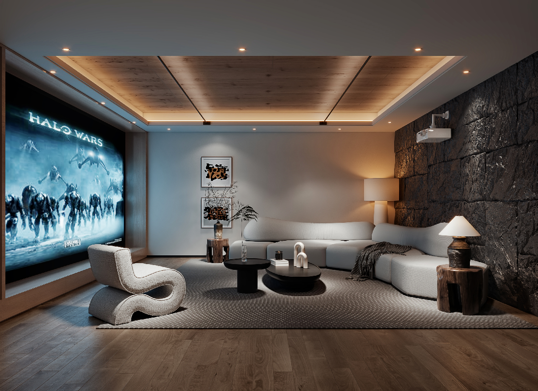 Modern Home Theater Room 