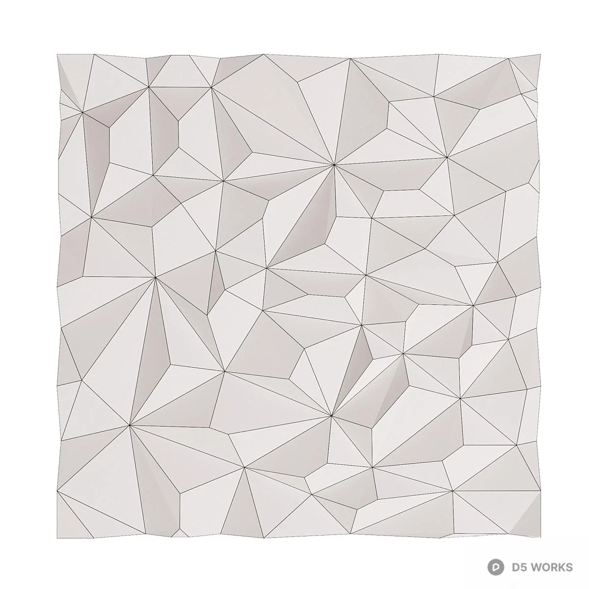 Geometric Relief Wall Panel 3d model thumbnail 4