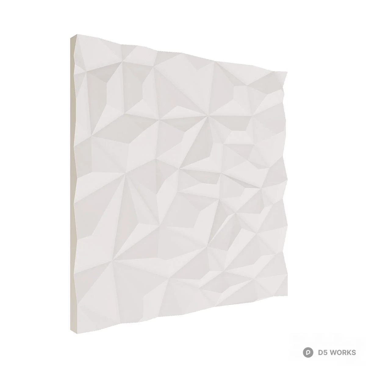 Geometric Relief Wall Panel 3d model thumbnail 2