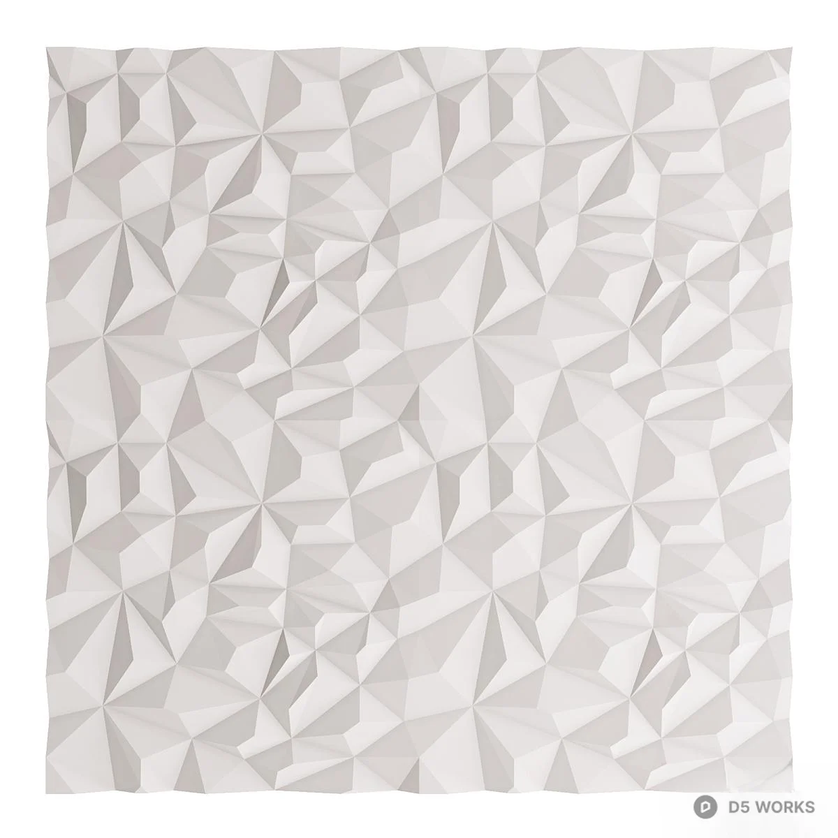 Geometric Relief Wall Panel 3d model thumbnail 3