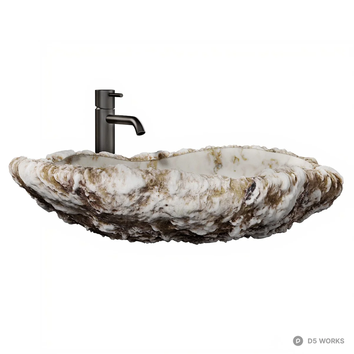 Marble Texture Vessel Sink 3d model thumbnail 3