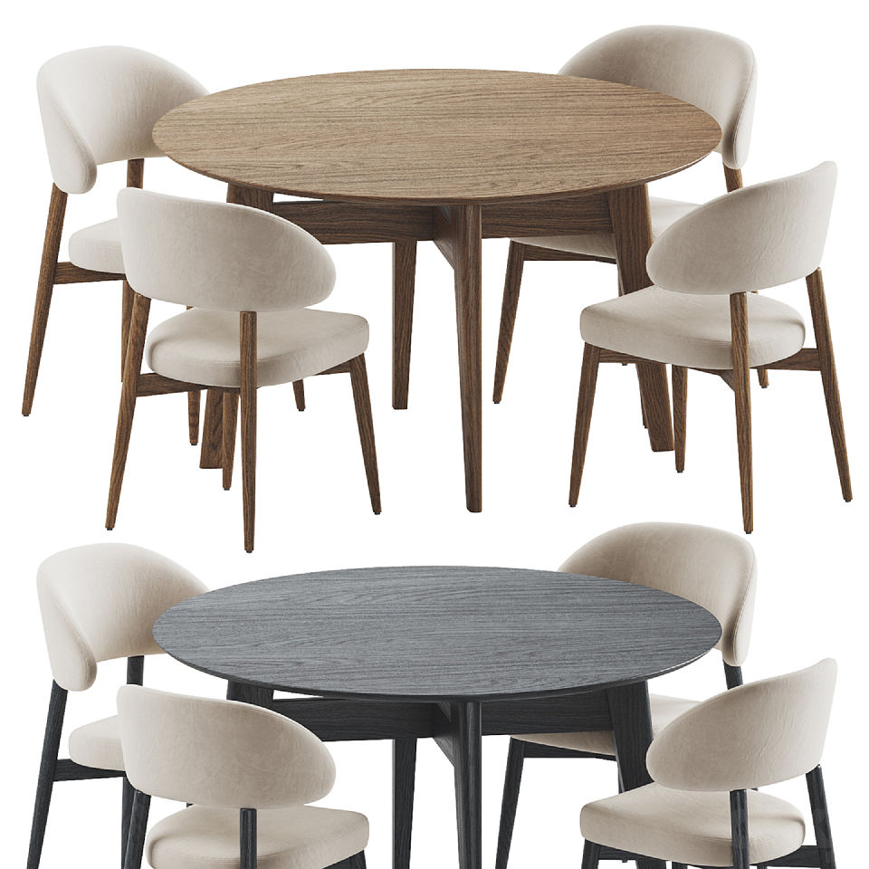 Modern Dining Table & Chairs Set