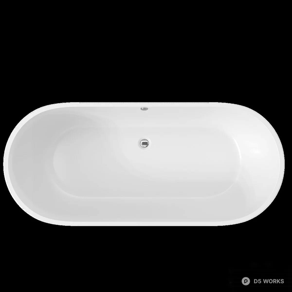 Minimalist Freestanding Bathtub 3d model thumbnail 2