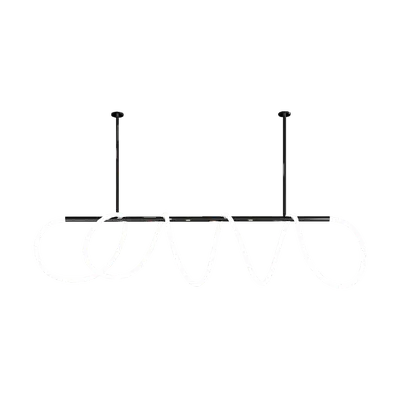 Howan black metal chandelier 3d model