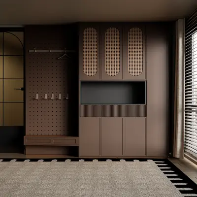 Mid-Century Modern Shoe Cabinet