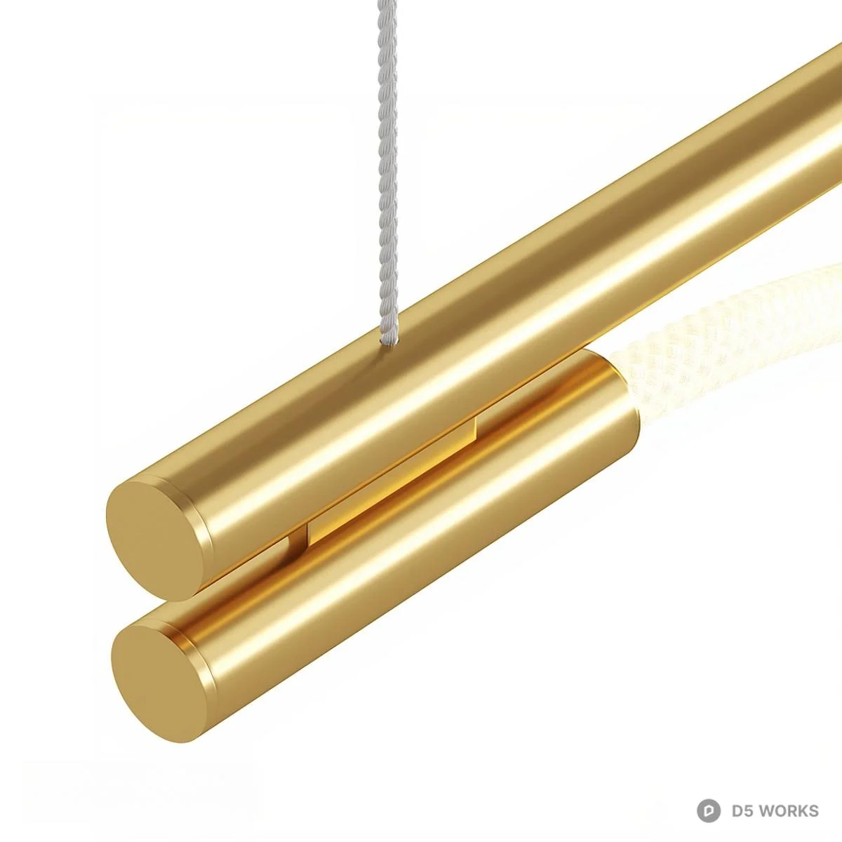 Waveform Linear Pendant Light 3d model thumbnail 2
