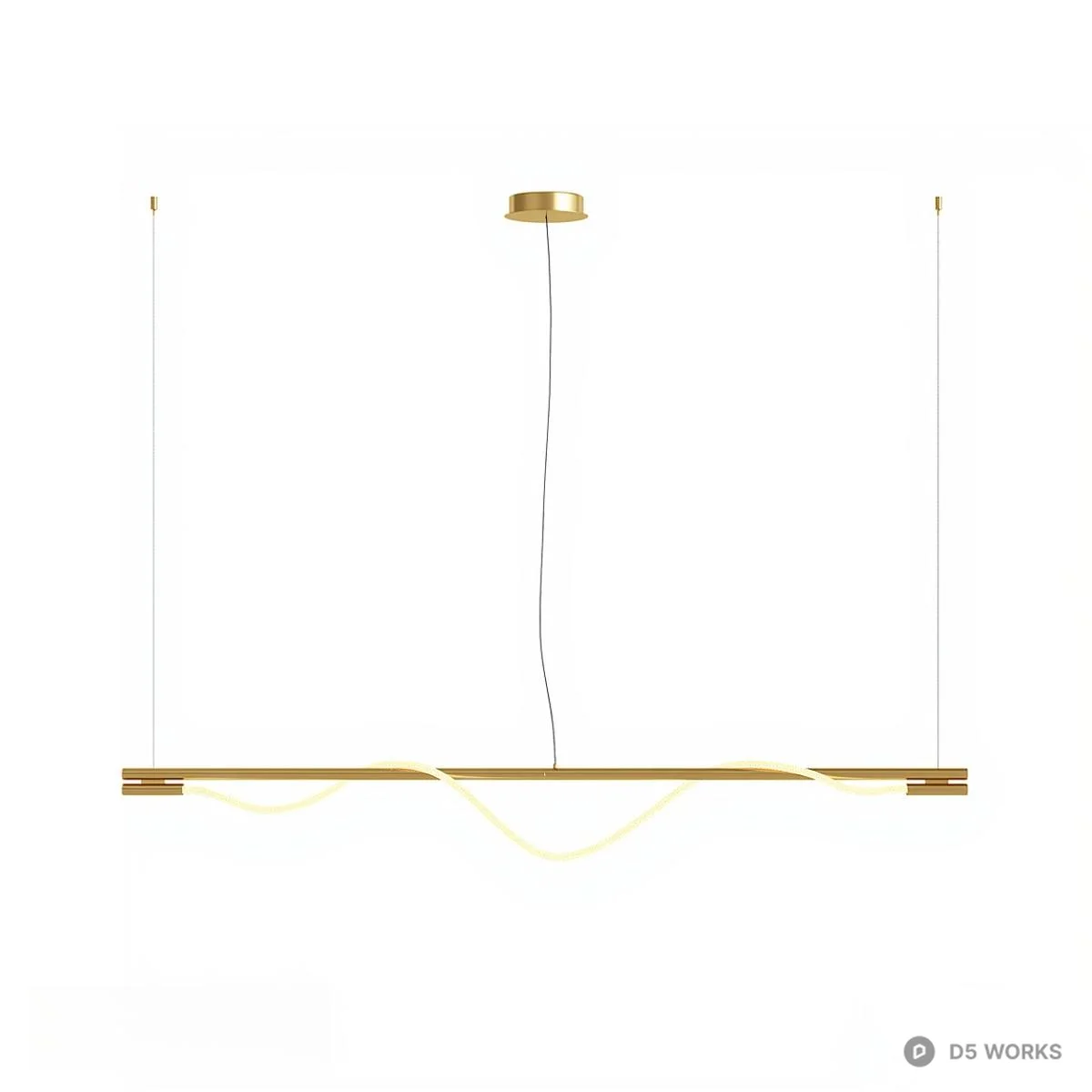 Waveform Linear Pendant Light 3d model - Image 1