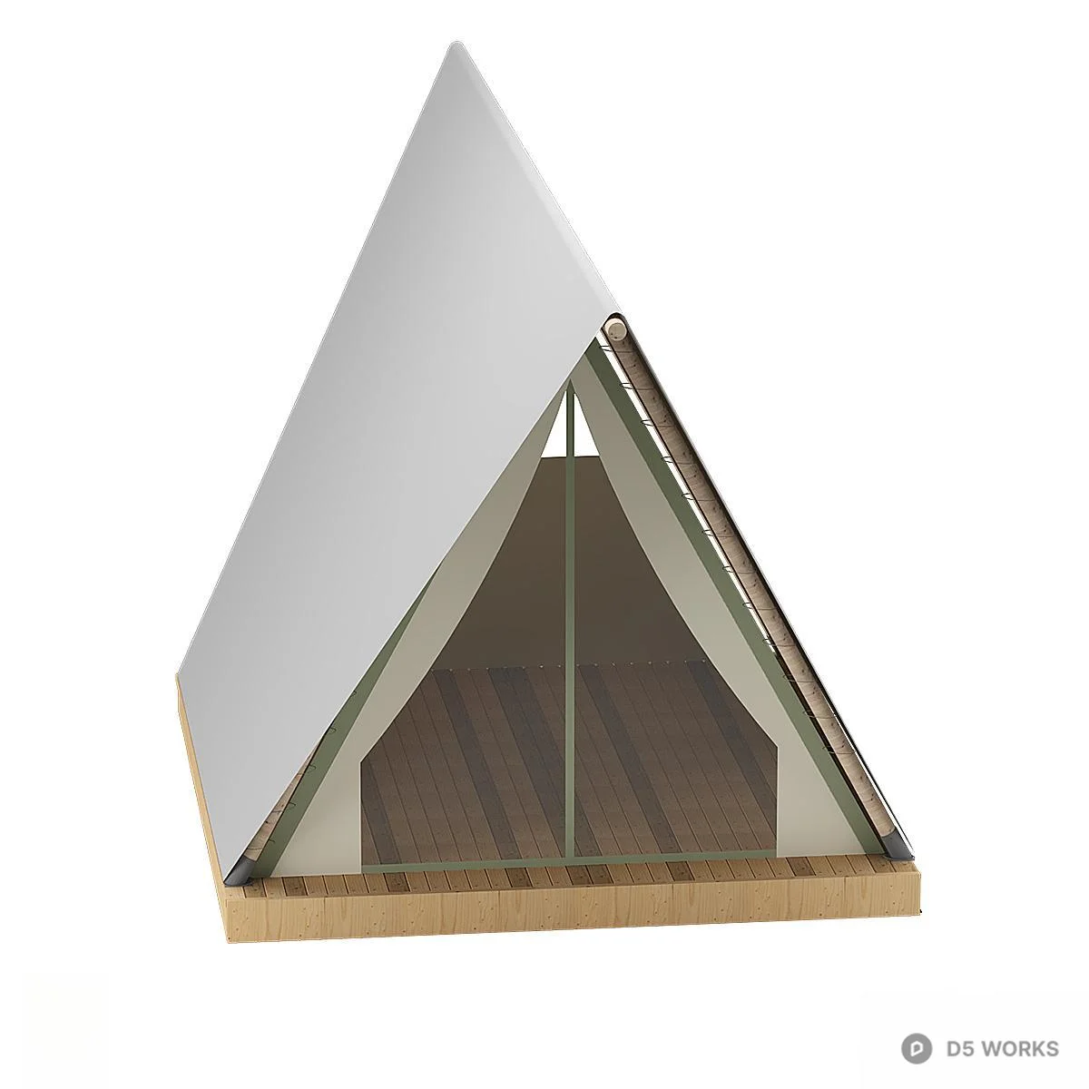 Minimalist Triangle Tent 3d model thumbnail 3