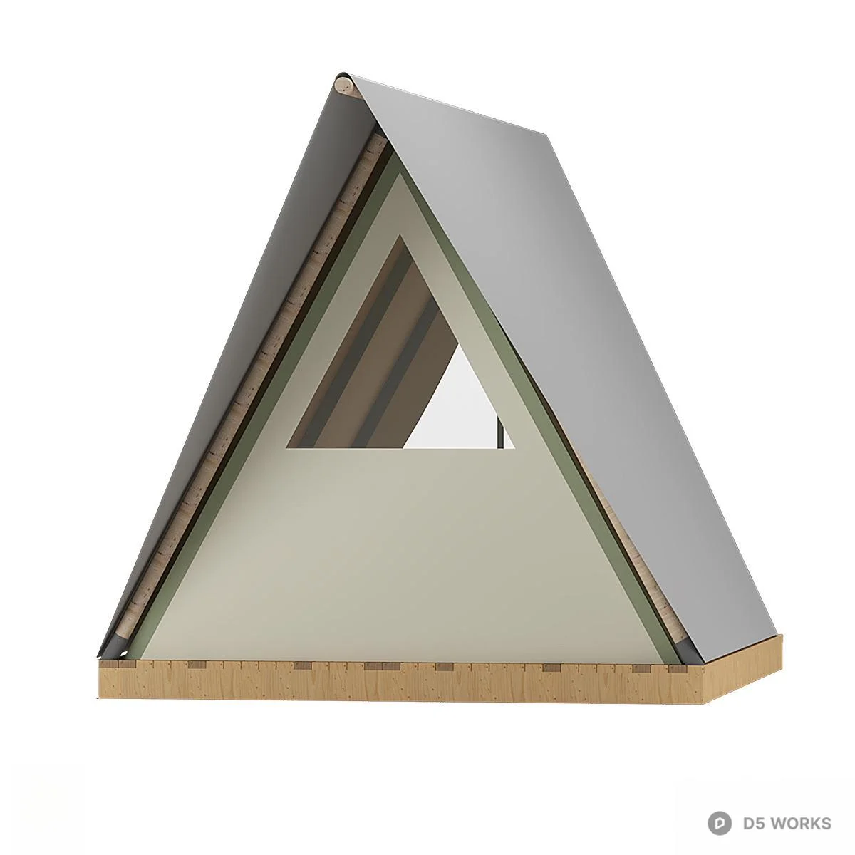 Minimalist Triangle Tent 3d model thumbnail 2