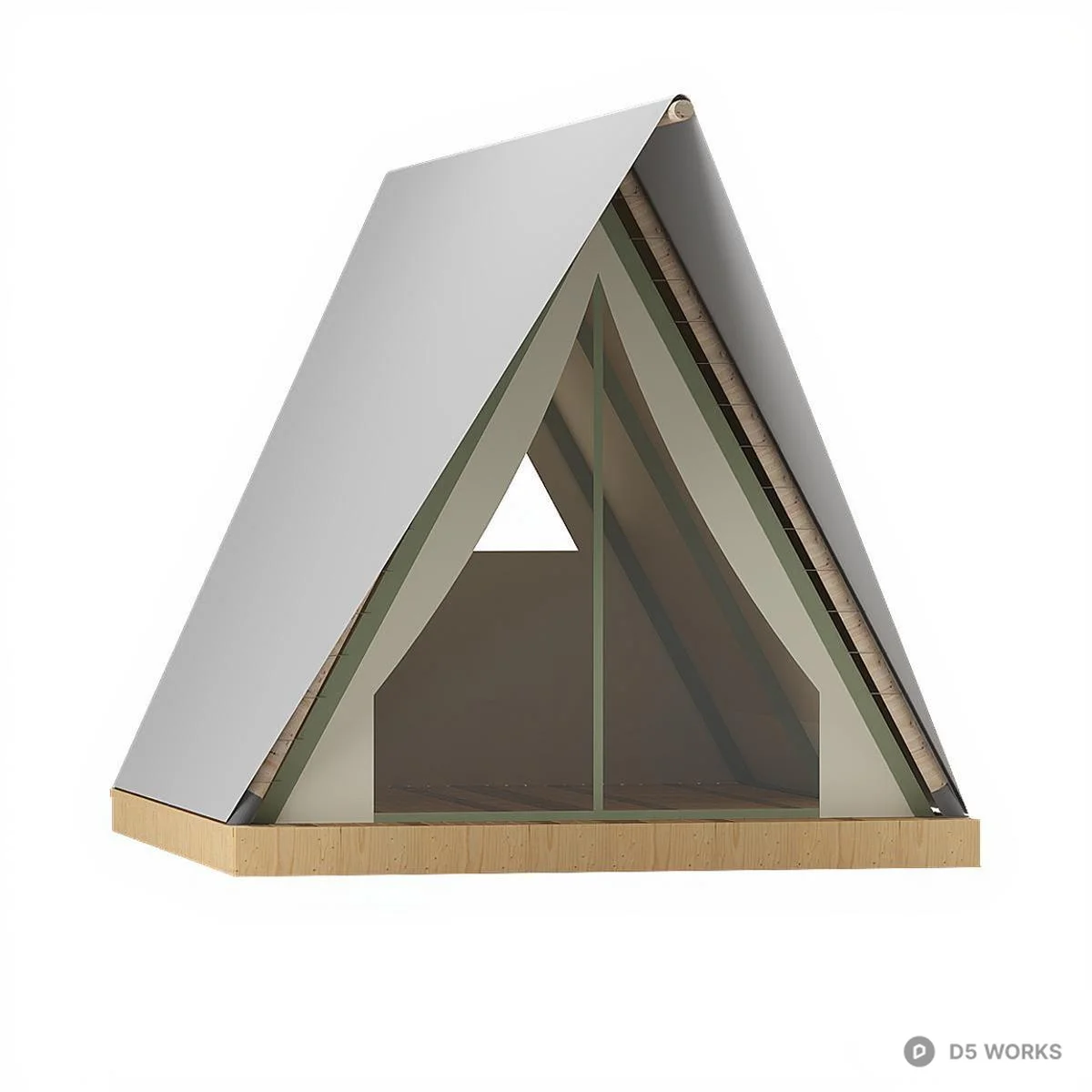 Minimalist Triangle Tent 3d model - Image 1