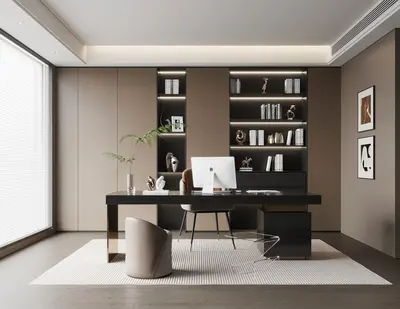 Modern Quiet Luxury Study Room