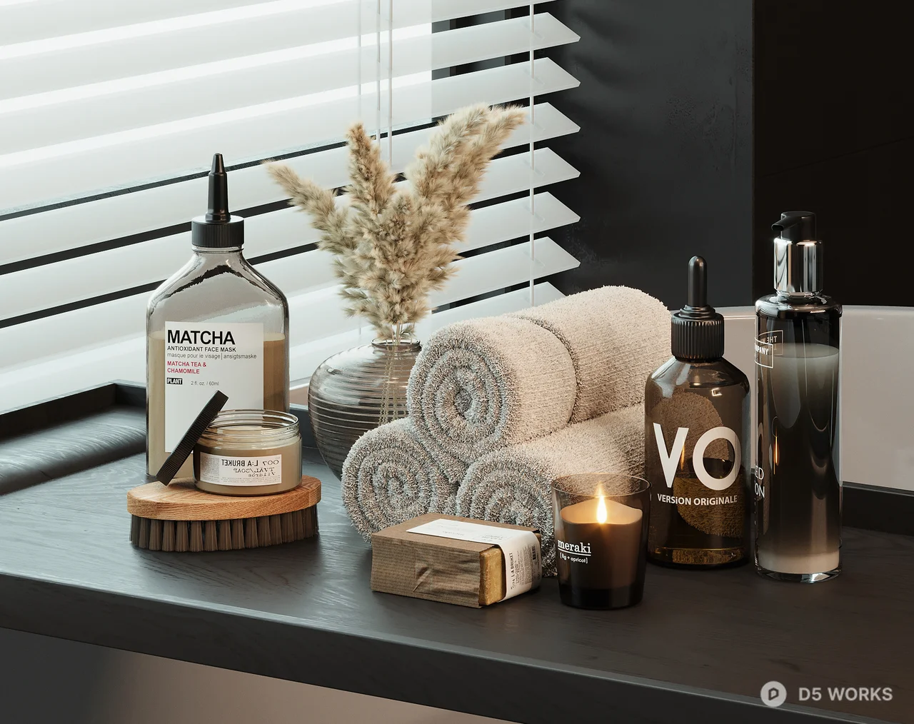 Minimalist Bath Essentials Set 3d model - Image 1