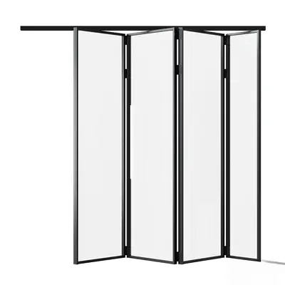 Black Frame Folding Door 3d model