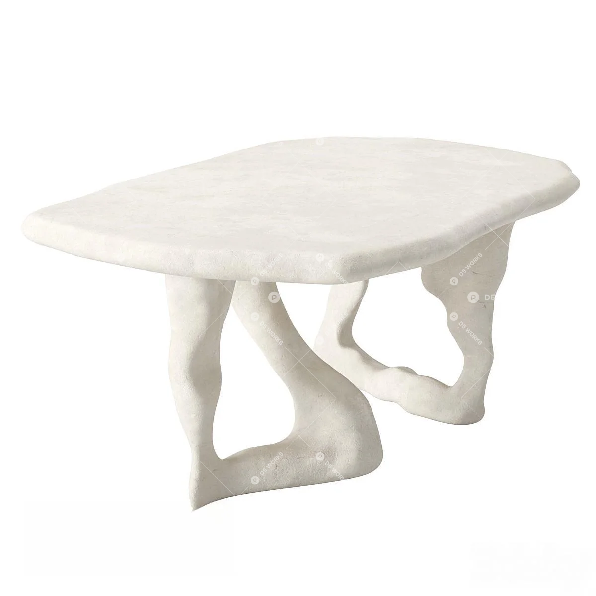 Organic Modern Console Table 3d model thumbnail 2