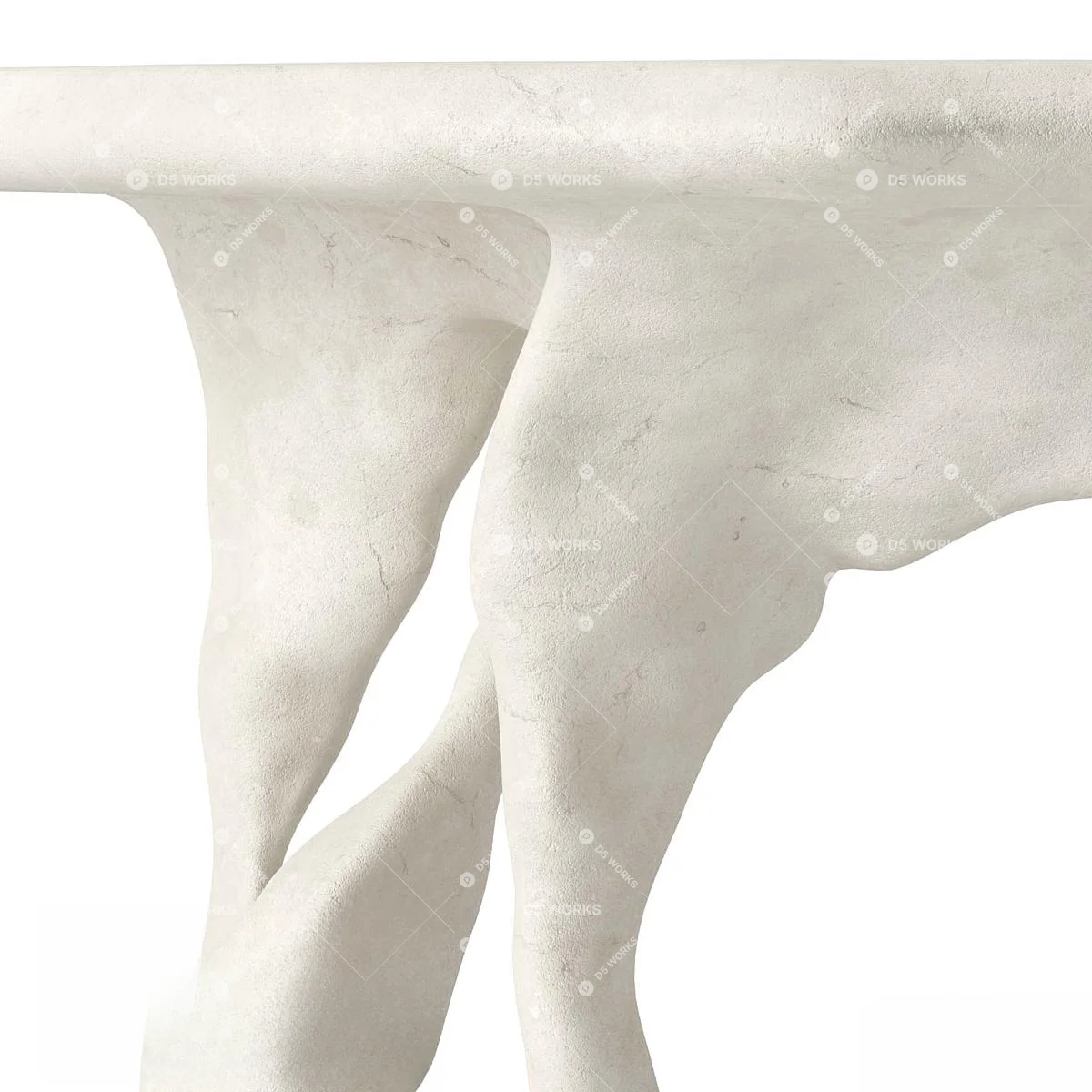 Organic Modern Console Table 3d model thumbnail 3