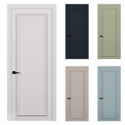 Modern Panel Door In Multiple Colors 3d model