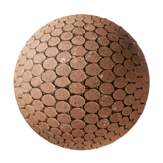Outdoor Brick Round Grass planting tiles 02