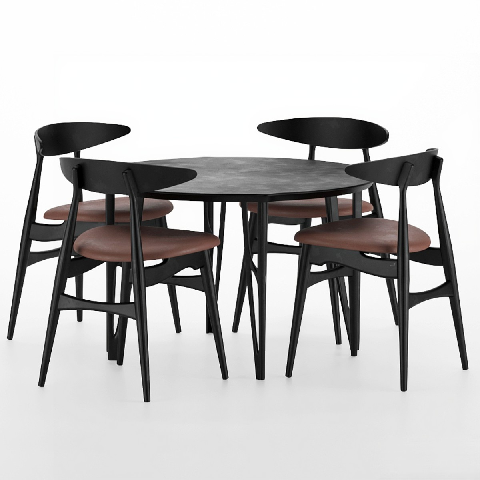 Modern Dining Table & Chairs Set
