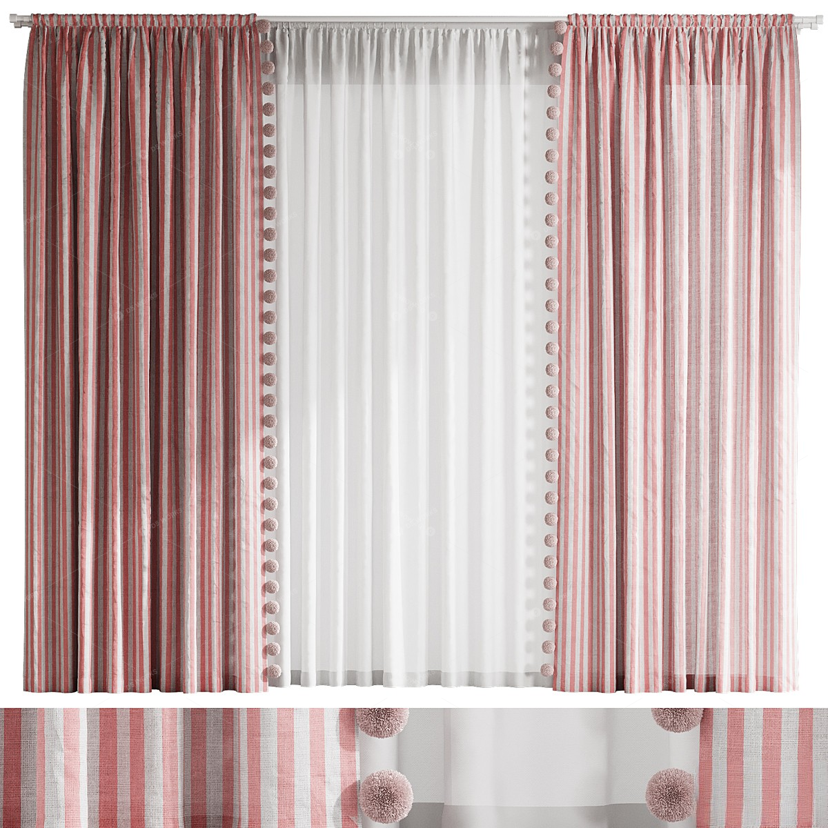 Curtains 3D Models 3