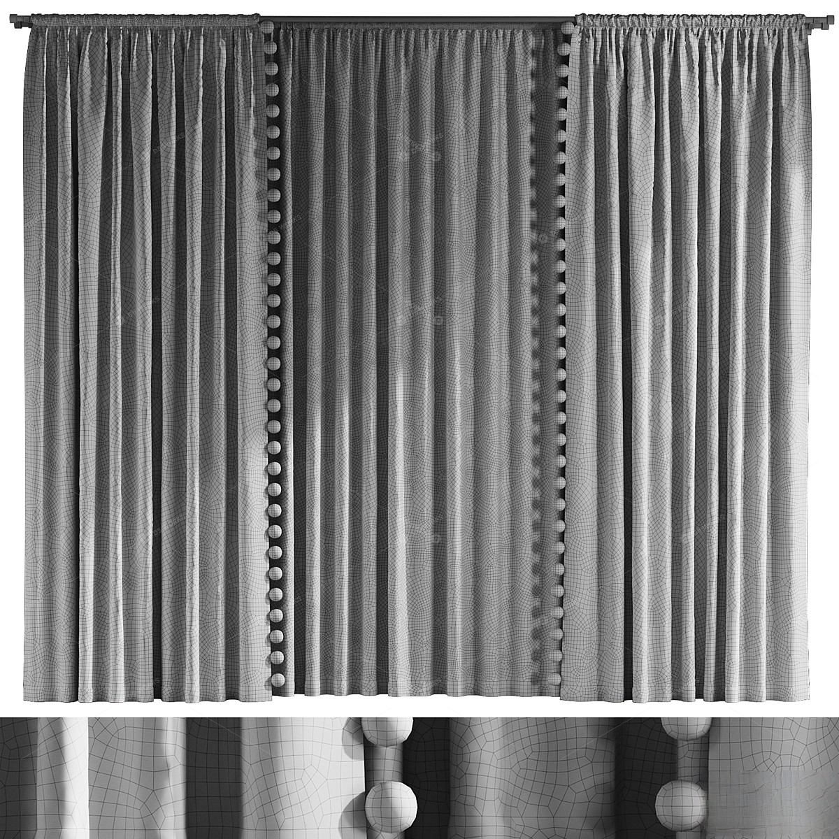 Curtains 3D Models 2